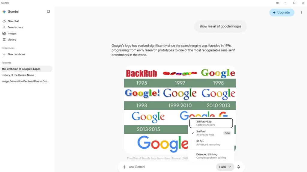 Google gemini windowsapp