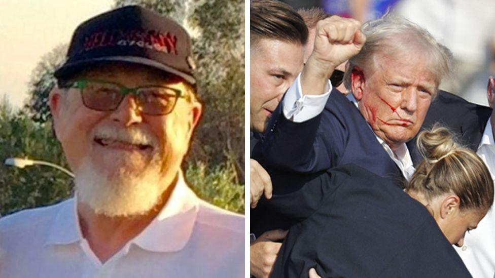 Jim Copenhaver is shown on the left and President Donald Trump on the right
