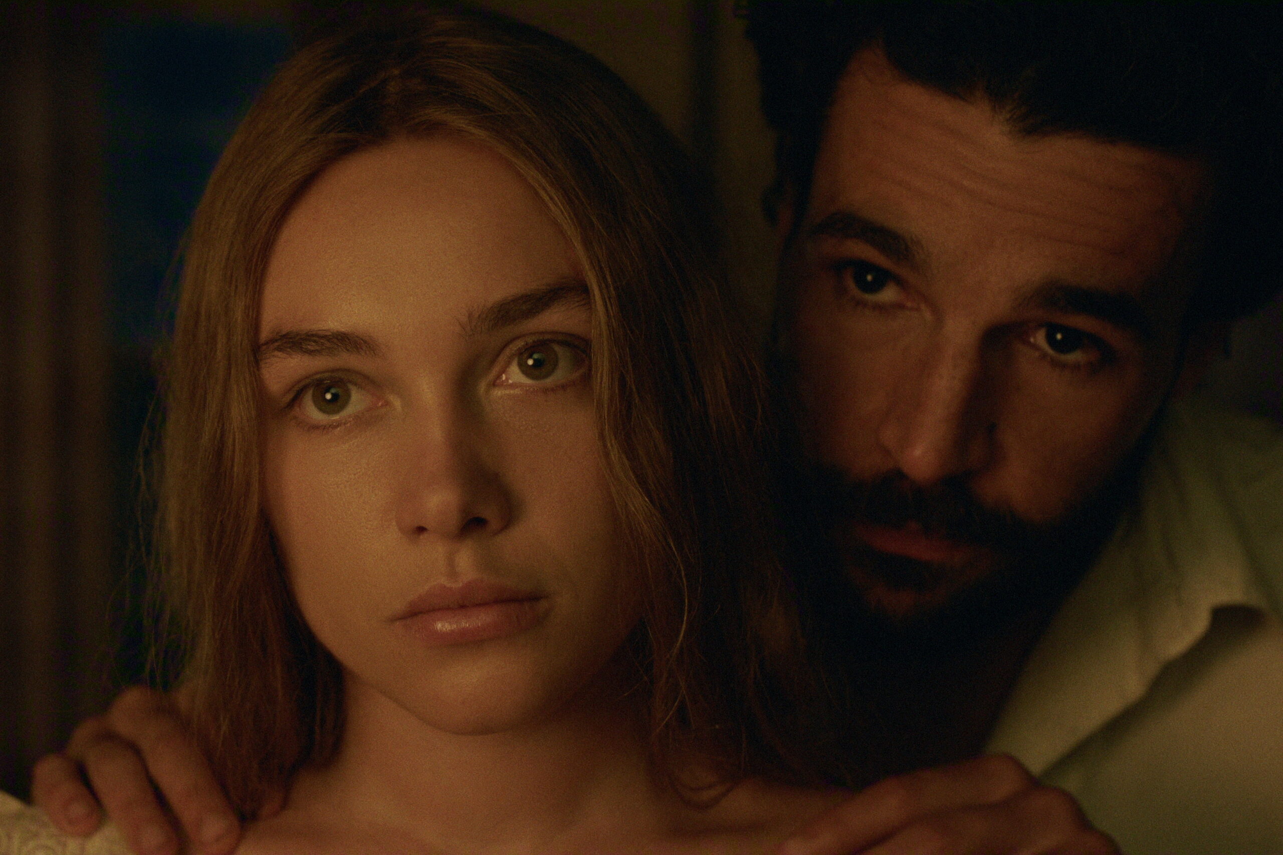 Florence Pugh plays Cathy Ames, and Christopher Abbott is Adam Trask in the Netflix miniseries East of Eden.