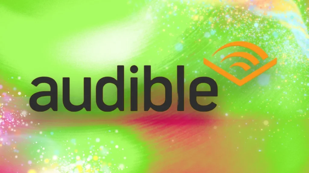 Audible logo on a green background