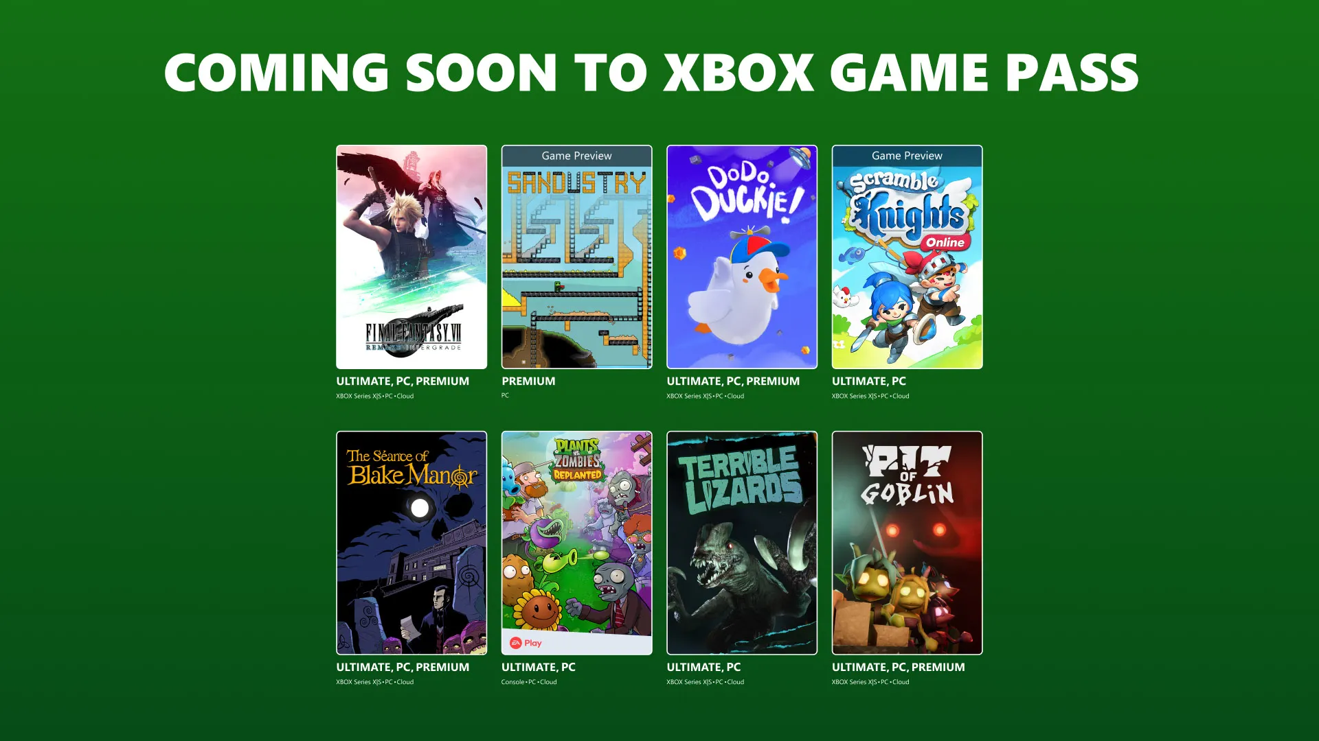 Game pass october second half